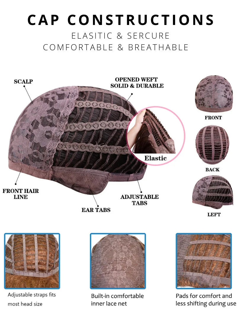 Ombre Blonde Black Synthetic Layered Wig