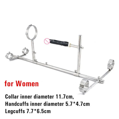 Stainless Steel Bar Spreader with Dildo Collar