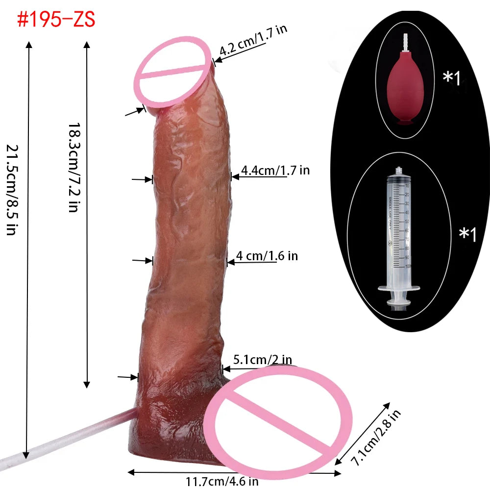Silicone Thick Ejaculation Realistic Dildo
