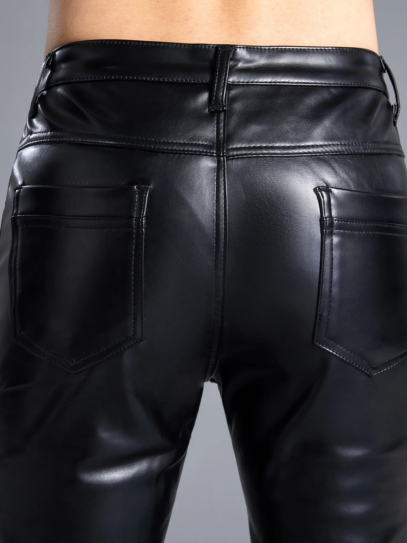Men`s Tight Faux Leather pants