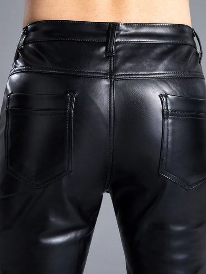 Men`s Tight Faux Leather pants