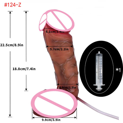 Silicone Thick Ejaculation Realistic Dildo