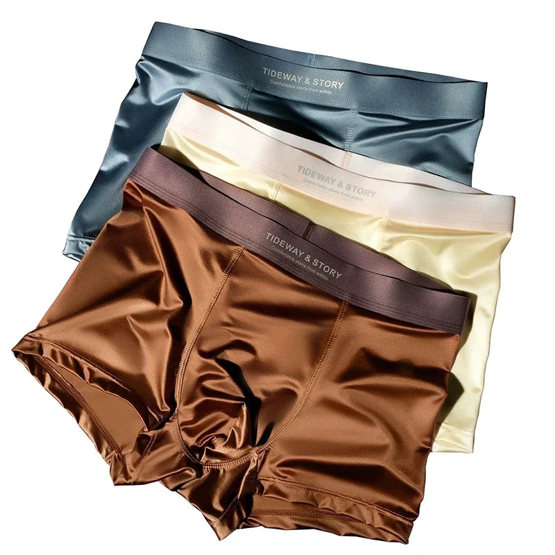 4PCS Men's Ice Silk High-End Boxers