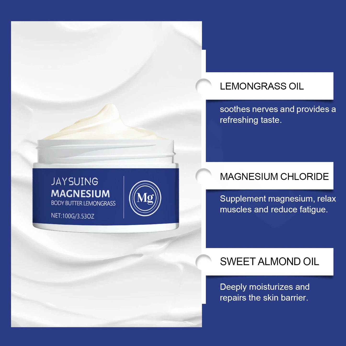 Lemon Grass Magnesium Body Milk Moisturizing lotion