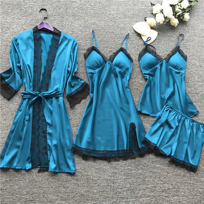 Sexy  Lingerie Dress Robe Sleepwear Pajamas Set