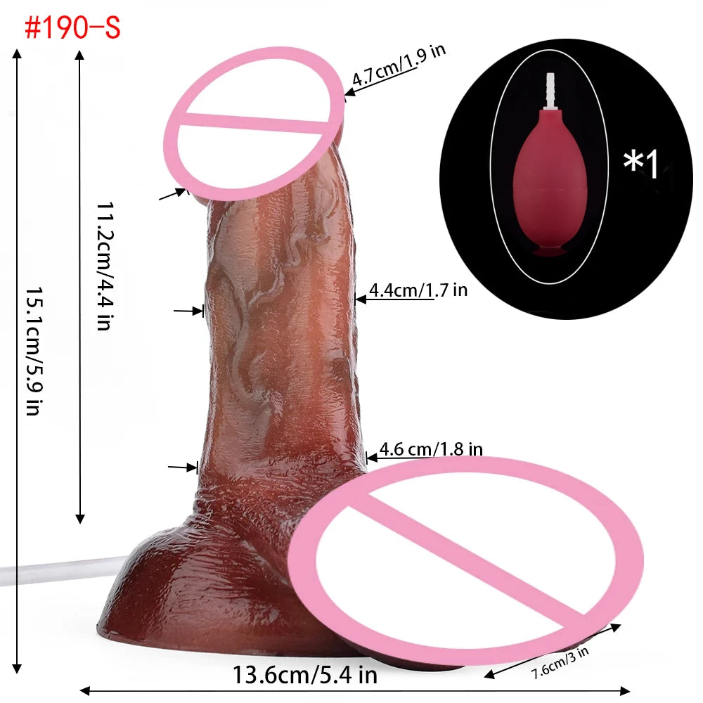 Silicone Thick Ejaculation Realistic Dildo