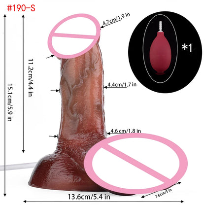 Silicone Thick Ejaculation Realistic Dildo