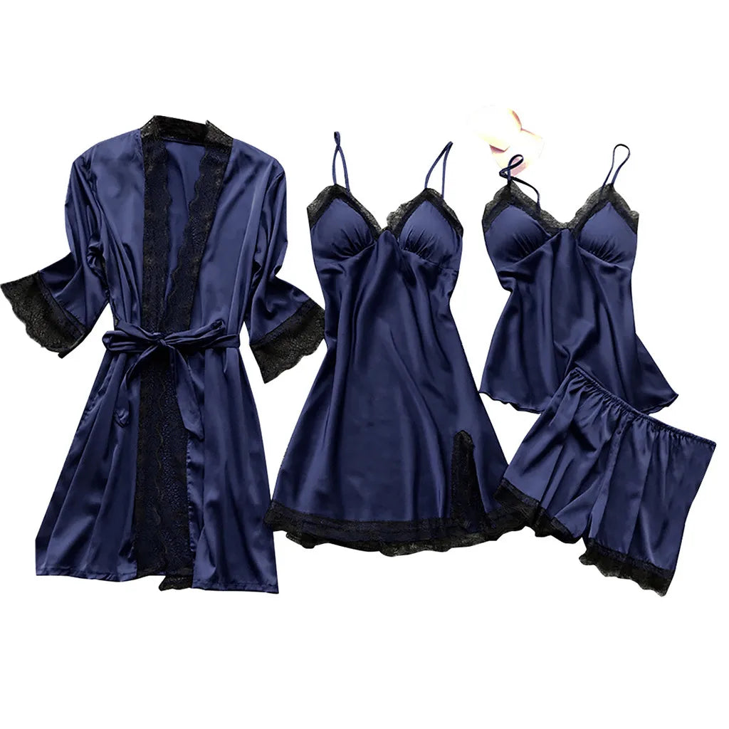 Sexy  Lingerie Dress Robe Sleepwear Pajamas Set