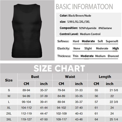 Men Compression Vest Sleeveless Shapewear