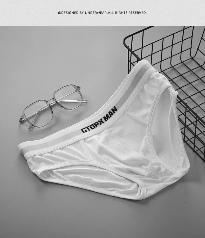 Summer Single Layer Men Briefs Low Rise Slim Fit