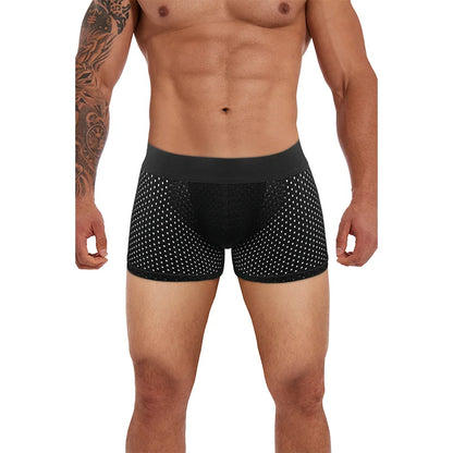 Men's Sexy Boxer Breathable Mesh Underwear