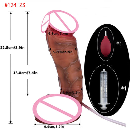 Silicone Thick Ejaculation Realistic Dildo