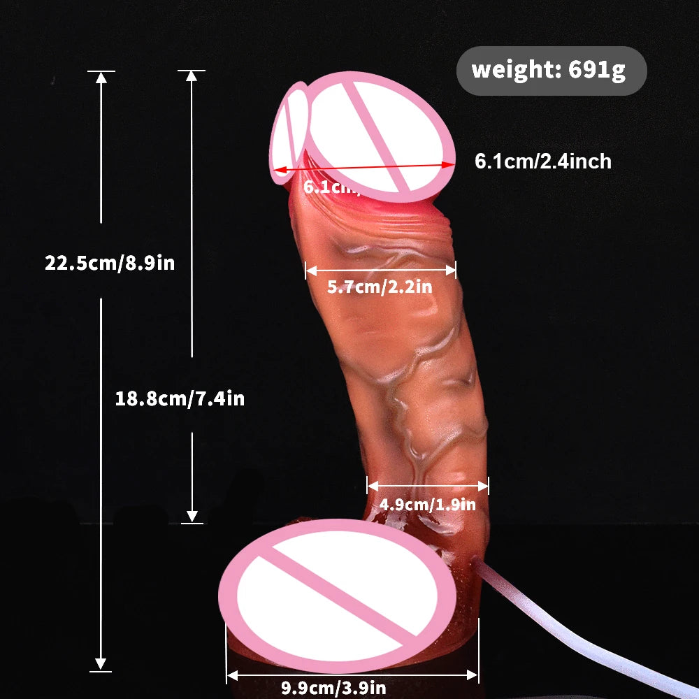 Silicone Thick Ejaculation Realistic Dildo