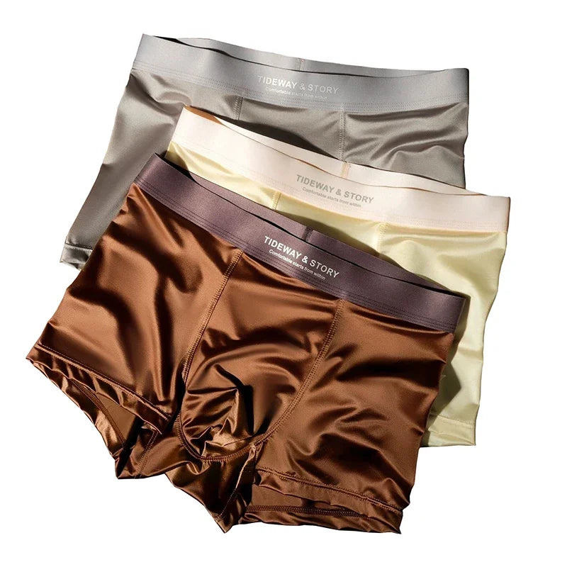 4PCS Men's Ice Silk High-End Boxers