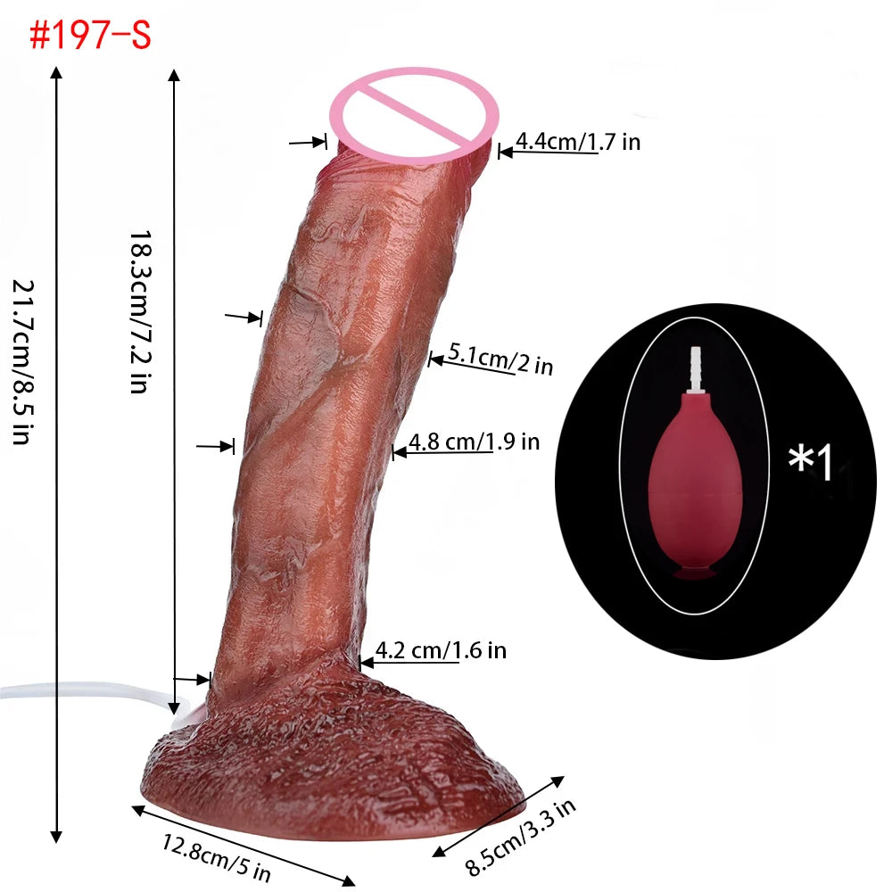 Silicone Thick Ejaculation Realistic Dildo