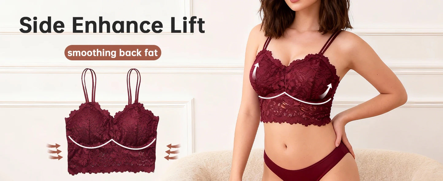 4pcs Women Sexy Lace Bra & Panty Set