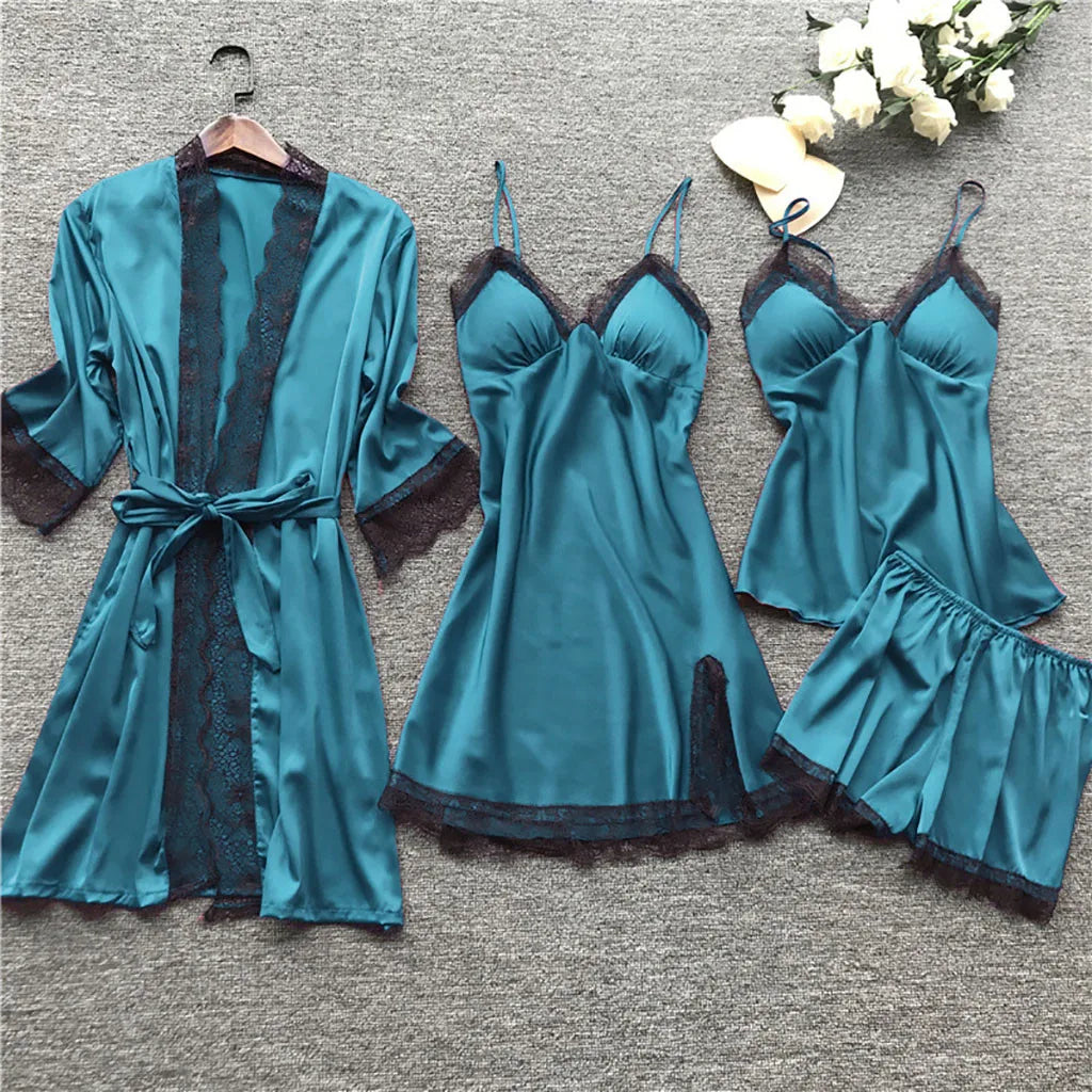 Sexy  Lingerie Dress Robe Sleepwear Pajamas Set