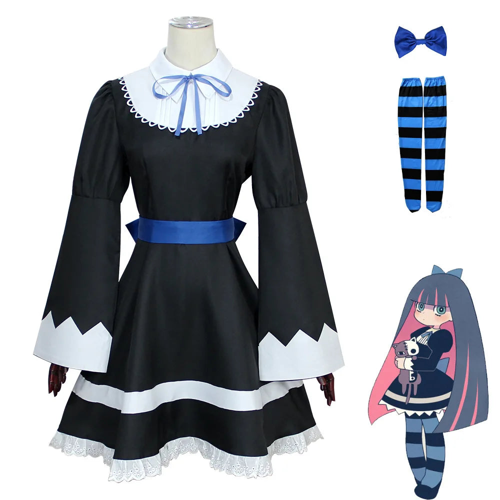 Cosplay Gothic Maid Lolita Dress Wig Long Socks