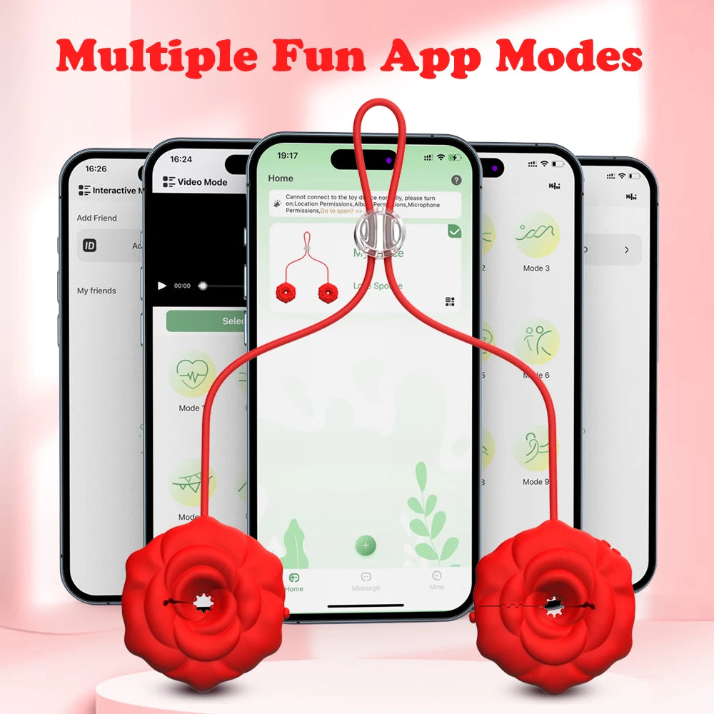 Nipple Tease APP Control Chest Vibrator