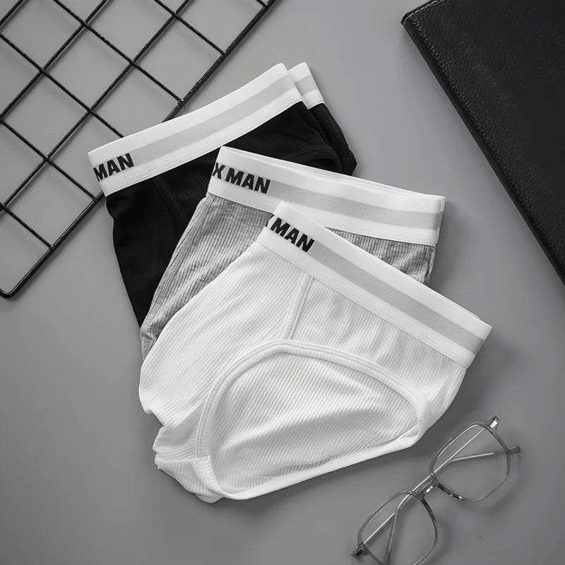 Summer Single Layer Men Briefs Low Rise Slim Fit