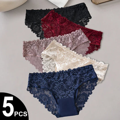 5PCS/Set Women's Lace Briefs