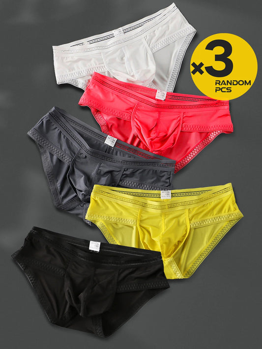 Men's Ice Silk Boxer Breathable Sexy Thong underwear