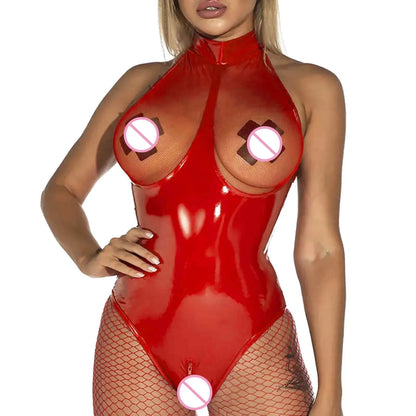 Sexy Wet look PVC Dress (M-4XL)