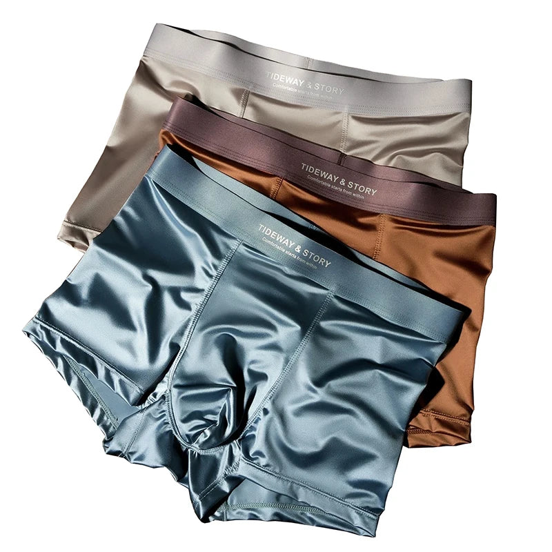 4PCS Men's Ice Silk High-End Boxers