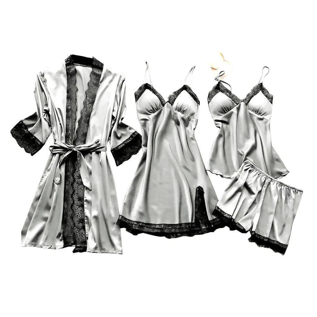Sexy  Lingerie Dress Robe Sleepwear Pajamas Set