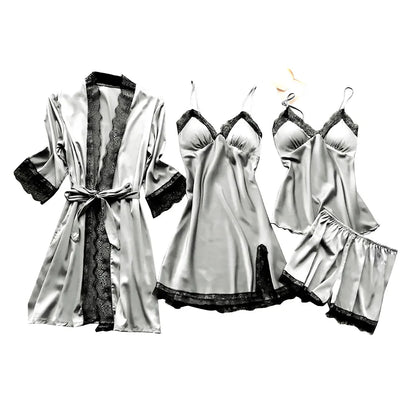Sexy  Lingerie Dress Robe Sleepwear Pajamas Set