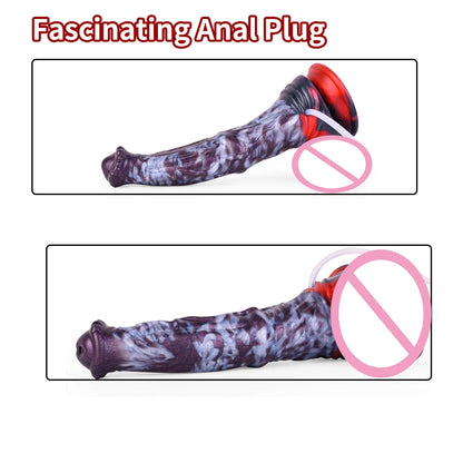 Squirting Horse Dildo Anal Plug With Vein