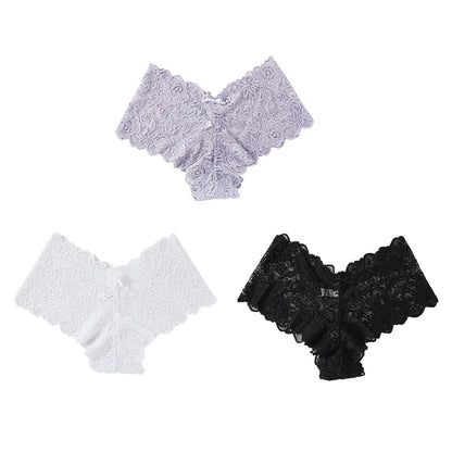 3Pcs Sexy Floral Lace Panties