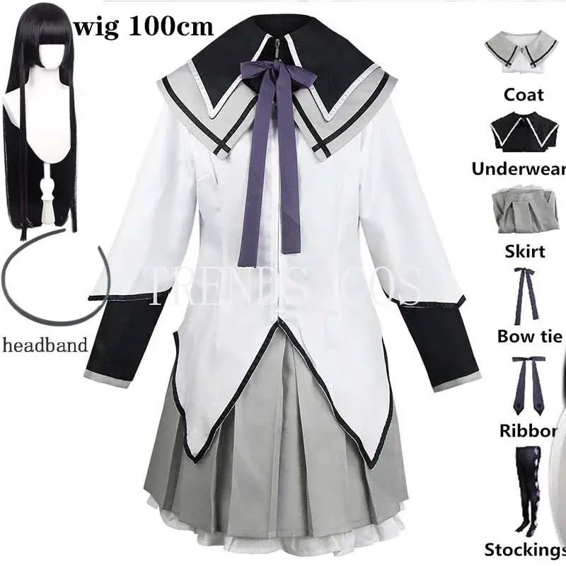 Anime Akemi Homura Cosplay Costume