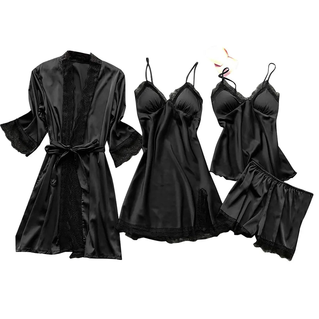 Sexy  Lingerie Dress Robe Sleepwear Pajamas Set
