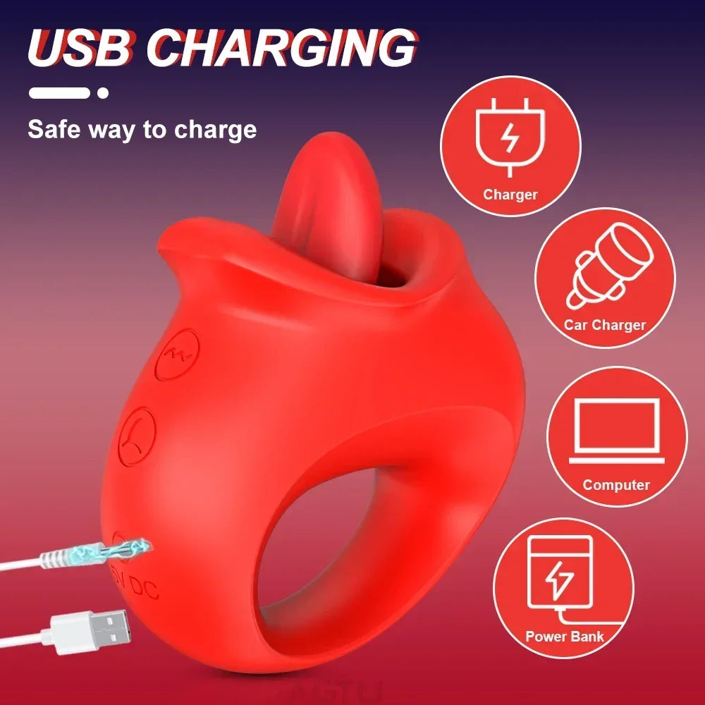 Vibrator Licking Tongue Sex Toy for Women