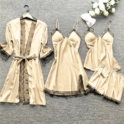 Sexy  Lingerie Dress Robe Sleepwear Pajamas Set