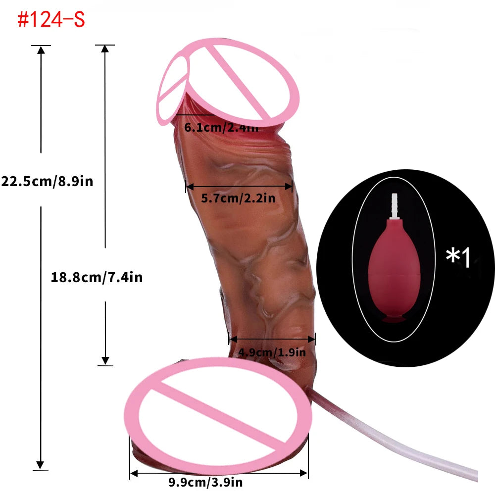 Silicone Thick Ejaculation Realistic Dildo