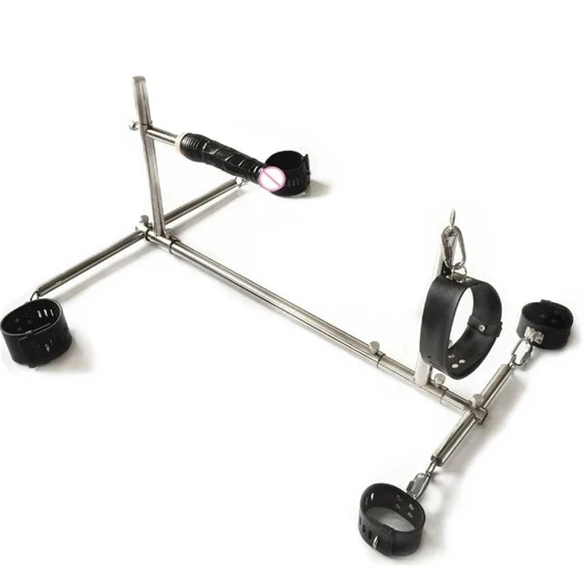 Stainless Steel Bar Spreader with Dildo Collar