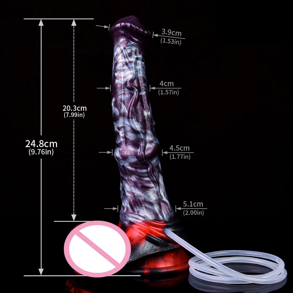 Squirting Horse Dildo Anal Plug With Vein