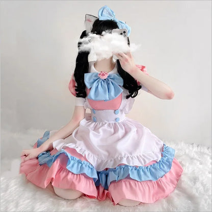 Lolita Dress Maid Dress Plus Size Skirt Cute Big Bow Girl Dress Cosplay Costumes Boys Clothing Party Suit Ladies Dress Cat Paw