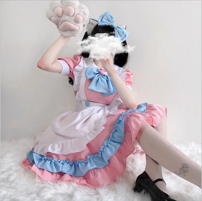 Lolita Dress Maid Dress Plus Size Skirt Cute Big Bow Girl Dress Cosplay Costumes Boys Clothing Party Suit Ladies Dress Cat Paw