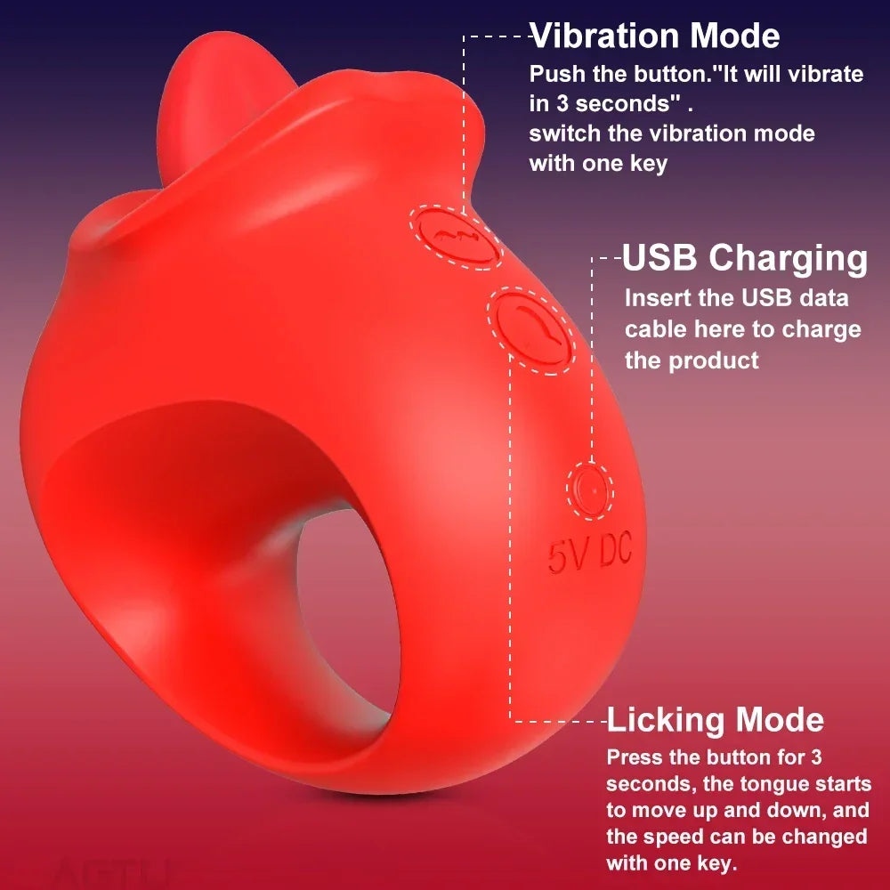 Vibrator Licking Tongue Sex Toy for Women