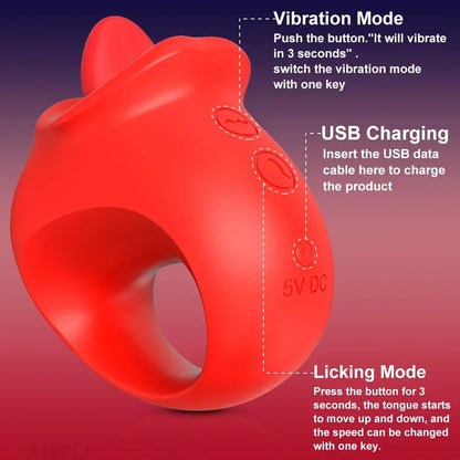 Vibrator Licking Tongue Sex Toy for Women