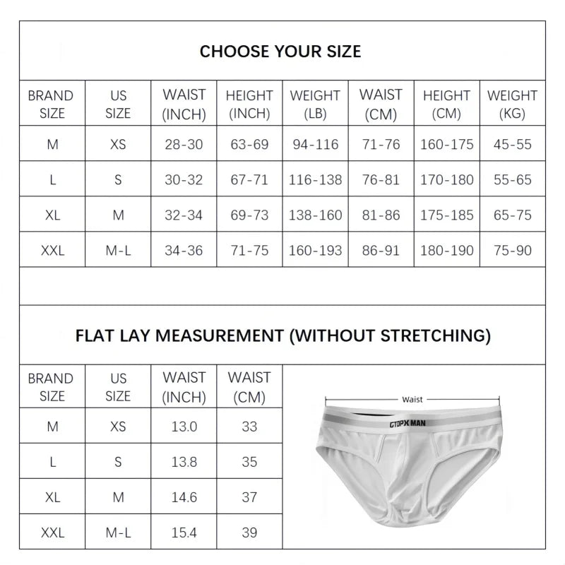 Summer Single Layer Men Briefs Low Rise Slim Fit