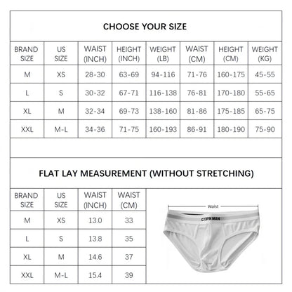 Summer Single Layer Men Briefs Low Rise Slim Fit
