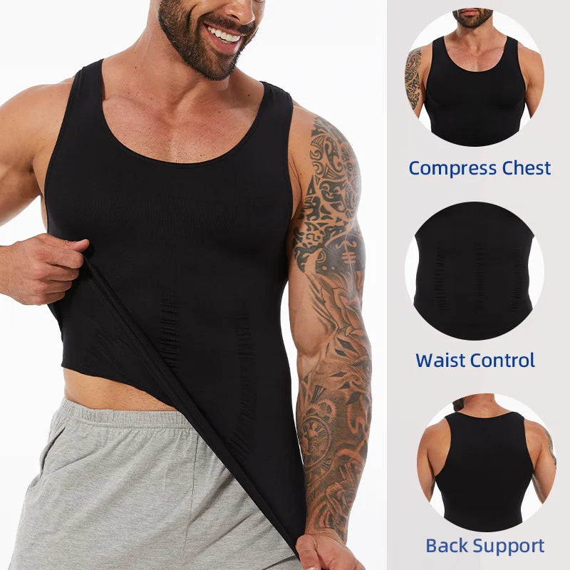 Men Compression Vest Sleeveless Shapewear