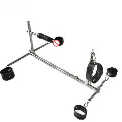 Stainless Steel Bar Spreader with Dildo Collar