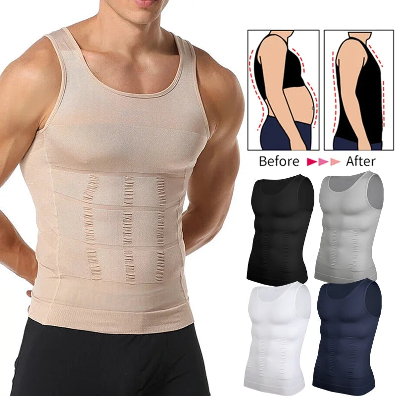 Men Compression Vest Sleeveless Shapewear