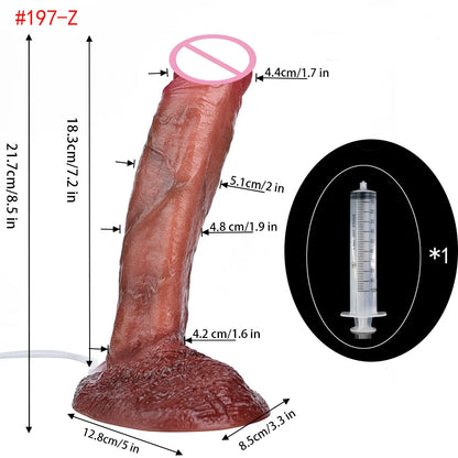Silicone Thick Ejaculation Realistic Dildo