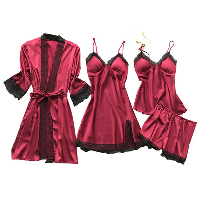 Sexy  Lingerie Dress Robe Sleepwear Pajamas Set